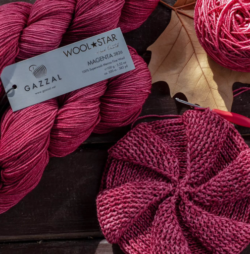 [woolstar] Gazzal Wool Star Handgefärbte Merinowolle