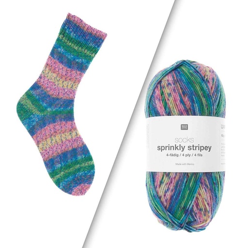 [383364] Rico Design Sockenwolle Socks Sprinkly Stripey