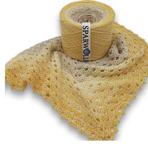 Bobbel / Farbverlaufsgarn, Beilauf Creme