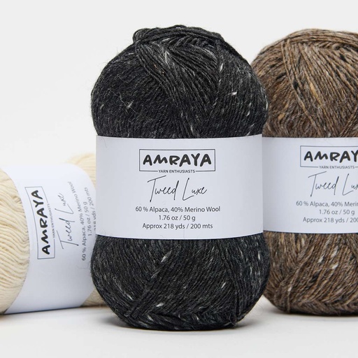 Amraya Tweed Luxe Alpaka Merinowolle Mix